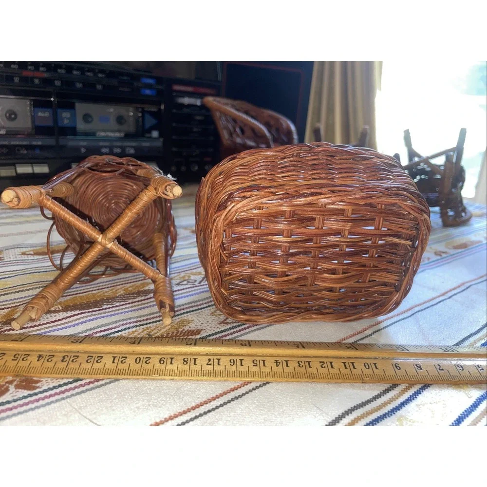 5 Piece Rattan Wicker‎ Doll Furniture Set